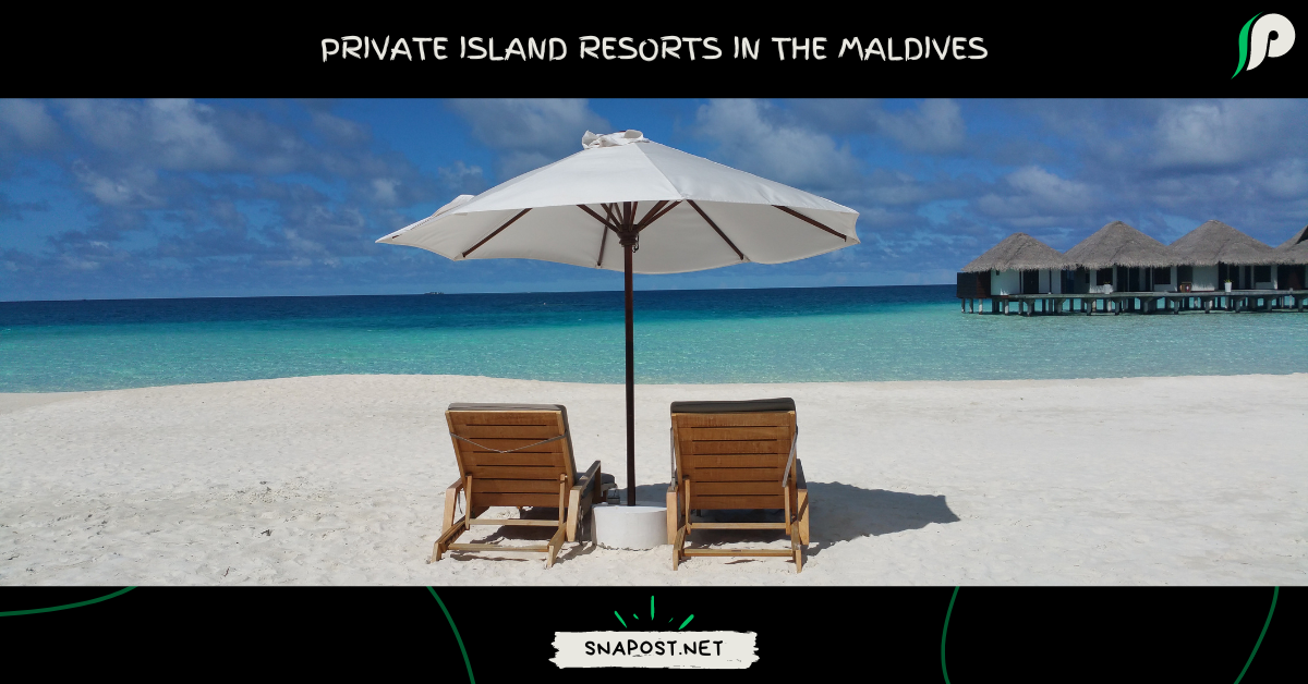 Private island resorts in the Maldives