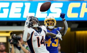 Broncos’ Courtland Sutton makes incredible one-handed TD catch as team tops Chargers