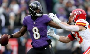 Ravens' Lamar Jackson shakes off defender, delivers perfect throw for miraculous TD in AFC title game