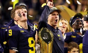 Jim Harbaugh makes ‘early prediction’ for first QB taken in 2024 NFL Draft