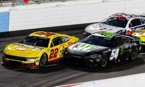 Joey Logano, Ty Gibbs get into heated confrontation after Clash at the Coliseum race