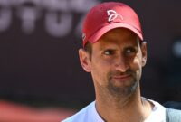 Novak Djokovic wears bicycle helmet to Italian Open training session after getting hit in the head with bottle