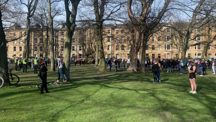 Edinburgh apple store vandalized as protest moves through city