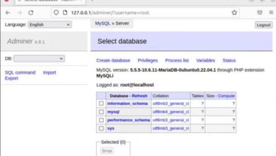 Deploy adminer database ubuntu