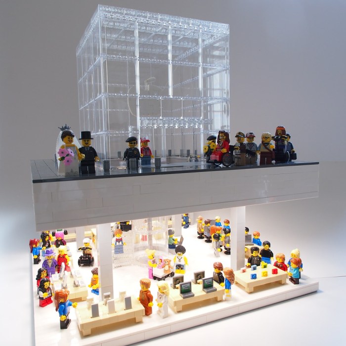 Someone made a lego apple store including a removable roof glass walls and a slew of iconic products and you could too