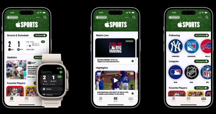 The apple sports app will soon offer real time updates via live activities on iphones running ios 18