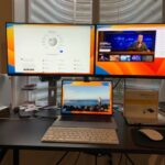 The m3 macbook air supports dual external monitors but only with its lid closed