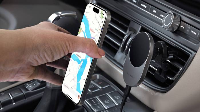 Satechis new qi2 wireless car charger is a magnetic mount that powers your iphone while youre on the move