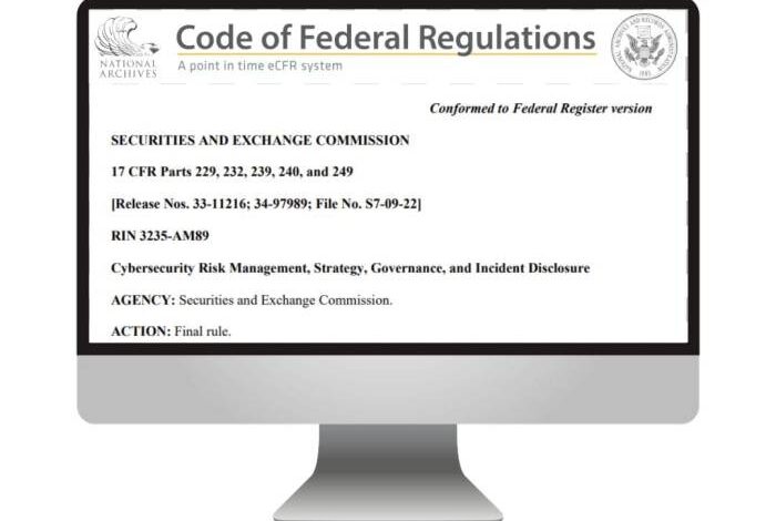 Securities exchange commission new cybersecurity rules