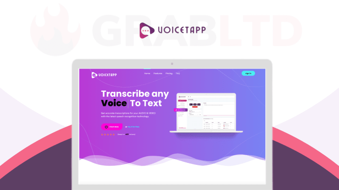 Voicetapp speech text transcription