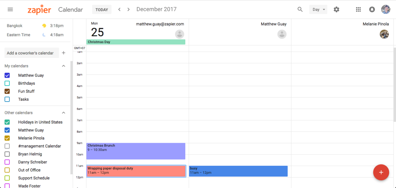 New google calendar features