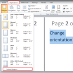 Change page orientation microsoft word