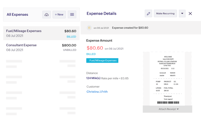 Zoho books vs invoice vs expense