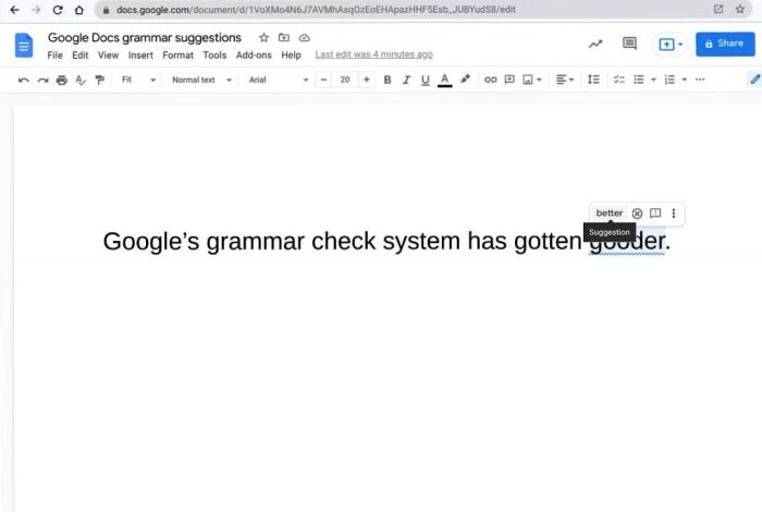 How well does google docs spelling and grammar check work