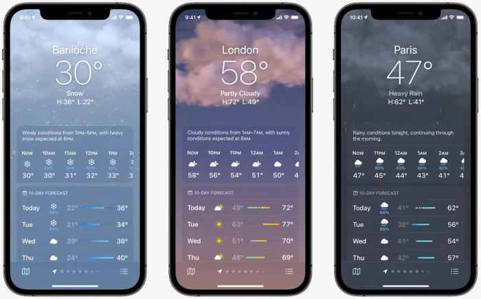 This simple iphone weather app is a must have for travellers