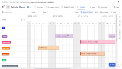 Google calendar project management