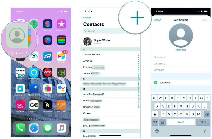 Contacts iphone contact app ipad add name ios use imore sign company last first information Add iphone contacts photos