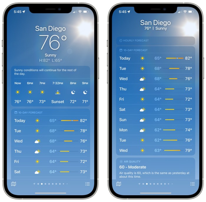 This simple iphone weather app is a must have for travellers