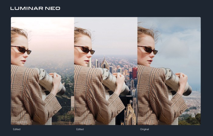 Luminar neo award winning ai image editor