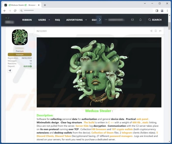 Meduza stealer targets browser variants crypto wallets password managers