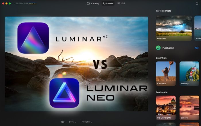 Luminar neo award winning ai image editor