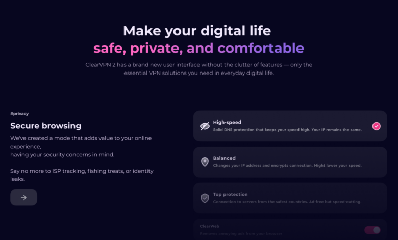 Macpaws clearvpn gets major redesign effortless privacy available through intuitive one tap design