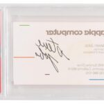 Steve jobs signed business card sold at auction for over dollar180k