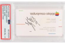 Steve jobs signed business card sold at auction for over dollar180k