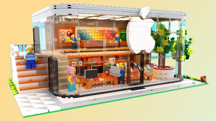 Someone made a lego apple store including a removable roof glass walls and a slew of iconic products and you could too