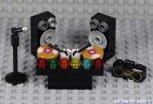 This lego radio speaker doesnt actually get the radio but your iphone can make it play music