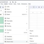Google sheets smart chips