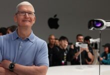 Apple ceo pictured wearing vision pro for the first time tim cook dons spatial computer in vanity fair interview