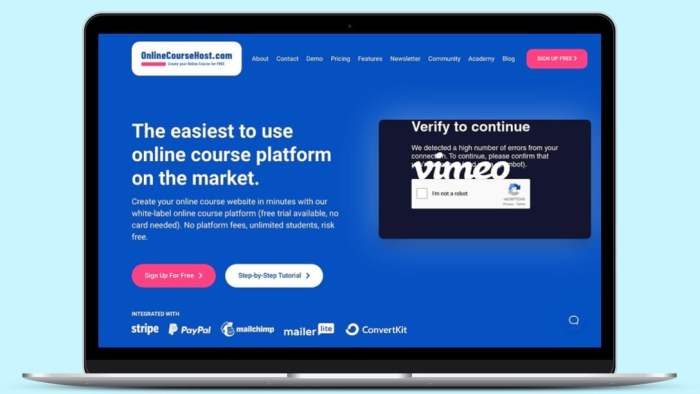 Onlinecoursehost pro plan lifetime subscription