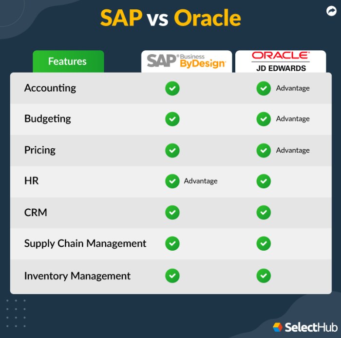 Sap erp vs oracle erp