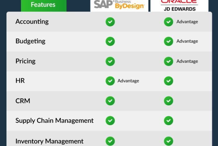 Sap erp vs oracle erp