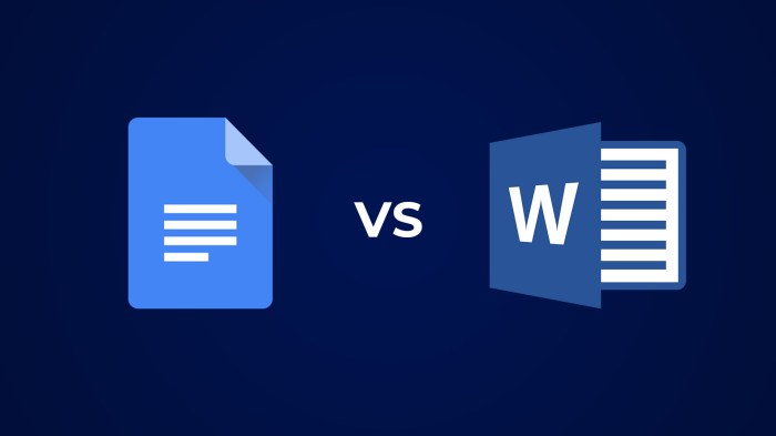 Google docs vs microsoft word