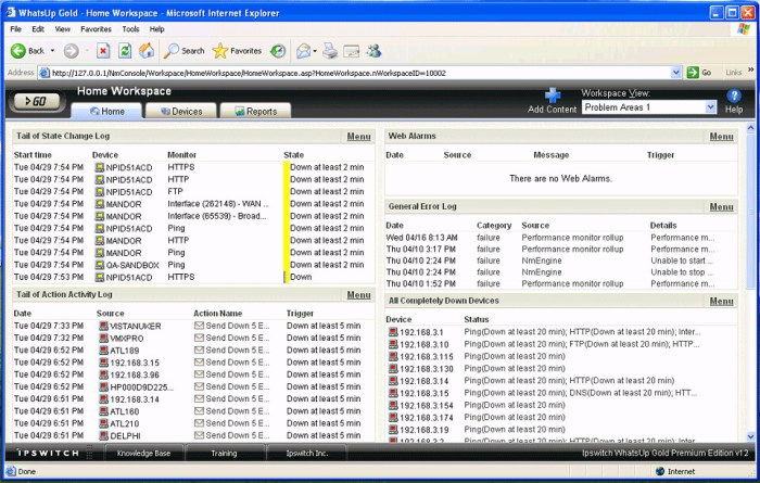 Whatsup gold monitoring network tools