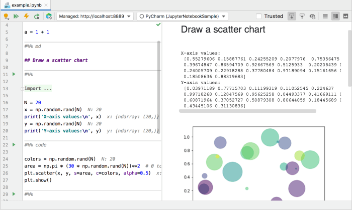 Jupyter notebook vs pycharm
